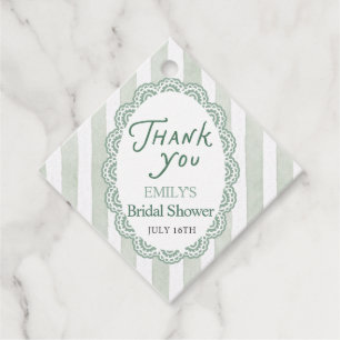 Cadeau Étiquettes de faveur de douche de mariage en dente