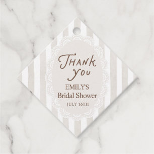 Cadeau Étiquettes de faveur de douche de mariage en dente