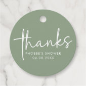 Cadeau Étiquettes de faveur de douche de mariage minimali (Devant)