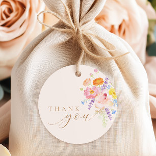 Cadeau Étiquettes de faveur de douche nuptiale florale Pe