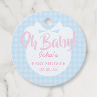 Cadeau Étiquettes de faveur de douche pour bébé en bleu c