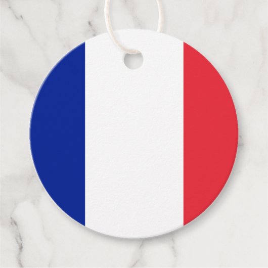 Cadeau Étiquettes de faveur de drapeau français (Devant)