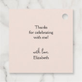 Cadeau Étiquettes de Faveur de Fête de Mariage Fleurs de  (Dos)