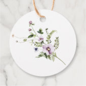 Cadeau Étiquettes de Faveur de Fleurs Sauvages (Dos)