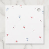 Cadeau Étiquettes de faveur de fleurs sauvages en fleurs  (Dos)