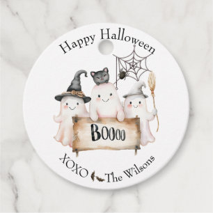 Cadeau Étiquettes de faveur de Halloween mignonnes avec c