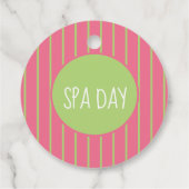 Cadeau Étiquettes de faveur de jour de spa (Dos)