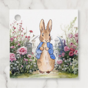 Cadeau Étiquettes de faveur de lapin de Pâques classiques