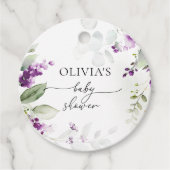 Cadeau Étiquettes de faveur de lavande de verdure violett (Devant)