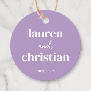 Cadeau Étiquettes de faveur de mariage à la lavande