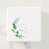 Cadeau Étiquettes de faveur de mariage à l'aquarelle Euca (En situation)