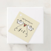 Cadeau Étiquettes de faveur de mariage colombes blanches  (En situation)