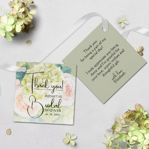 Cadeau Étiquettes de Faveur de Mariage de Jardin Fleurs V