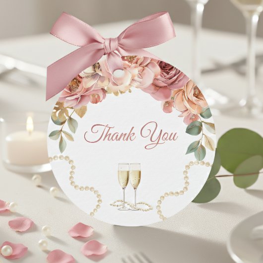 Cadeau Étiquettes de faveur de mariage Élégantes Perles &