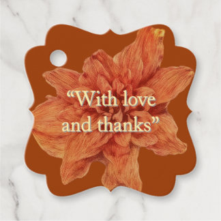 Cadeau Étiquettes de Faveur de Mariage en Terracotta Élég