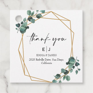 Cadeau Étiquettes de Faveur de Mariage Feuille de Sauge d