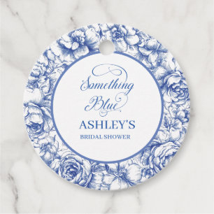 Cadeau Étiquettes de faveur de mariage floral bleu