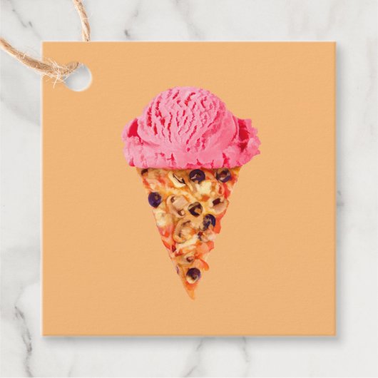 Cadeau Étiquettes de faveur de pizza de glace (Devant)