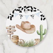 Cadeau Étiquettes de faveur de premier rodéo cowboy (Dos)