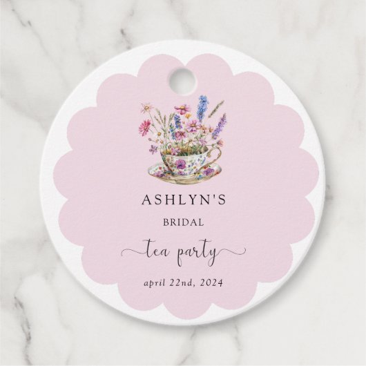 Cadeau Étiquettes de faveur de thé pour la douche de mari (Devant)