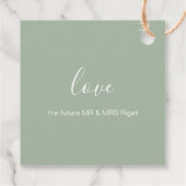 Cadeau Étiquettes de faveur de verdure tropicale à l'aqua (Dos)