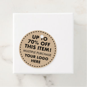 Cadeau Étiquettes de faveur en papier kraft personnalisée