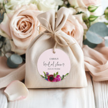 Étiquettes de faveur florales aquarelles rose tend