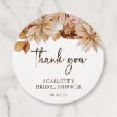 Cadeau Étiquettes de faveur pour douche de mariée d'autom (Devant)