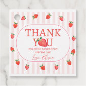 Cadeau Étiquettes de faveur première fraise (Devant)