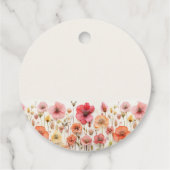 Cadeau Étiquettes de faveur rondes de la douche de mariée (Dos)