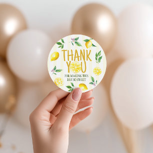 Cadeau Étiquettes de Faveurs d'Anniversaire au Citron