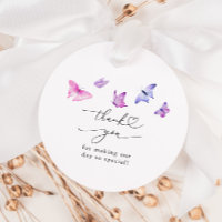 Étiquettes de Faveurs de Mariage Papillon Caprice