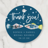 Cadeau Étiquettes de Faveurs de Réception de Mariage Deux (Devant)