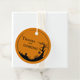Cadeau Étiquettes de Faveurs Halloween Cimetière Effrayan