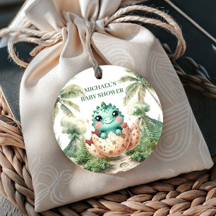 Cadeau Étiquettes de Favoris Bébé Dino Minuscules pour un