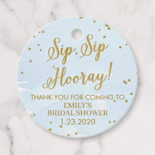 Cadeau Étiquettes de fête prénatale ou de mariage Blue an