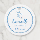 Cadeau Étiquettes de Limoncello écrites à la main Dolce V (Devant)