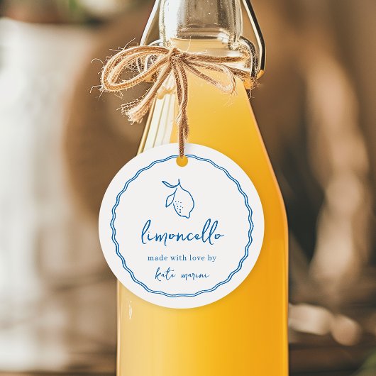 Cadeau Étiquettes de Limoncello écrites à la main Dolce V