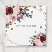 Cadeau Étiquettes de mariage géométriques avec paillettes (Dos)