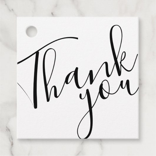 Cadeau Étiquettes de Merci d'entreprise de script moderne (Devant)
