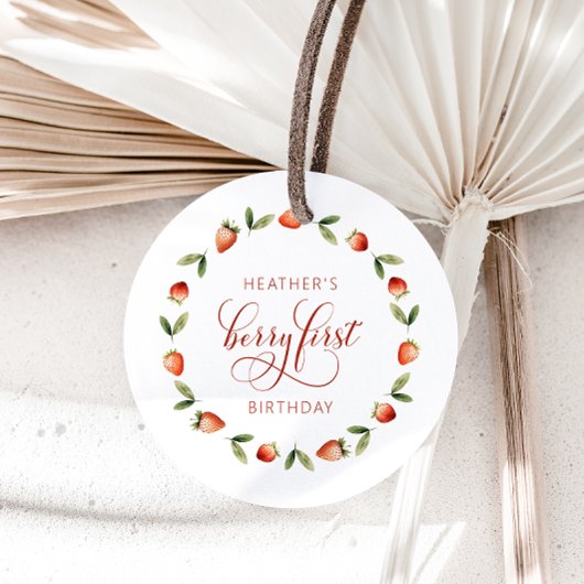 Cadeau Étiquettes de premier service Berry
