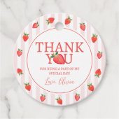 Cadeau Étiquettes de première faveur de fraise (Devant)