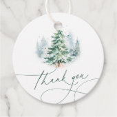 Cadeau Étiquettes de remerciement de faveur de script élé (Devant)