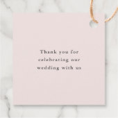 Cadeau Étiquettes de remerciement de mariage à script sim (Dos)