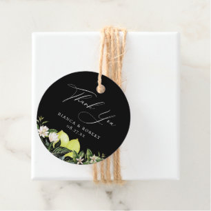 Cadeau Étiquettes de remerciement de mariage aux citrons 