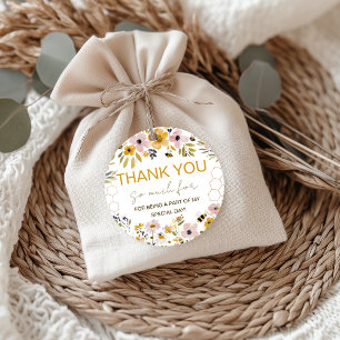 Cadeau Étiquettes de remerciement Fleur sauvage Abeille à