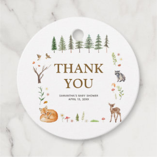 Cadeau Étiquettes de remerciement pour Baby Shower Bohème