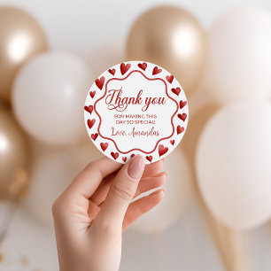 Cadeau Étiquettes de remerciement pour cadeaux avec cœur
