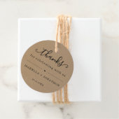 Cadeau Étiquettes de remerciement pour faveurs (En situation)