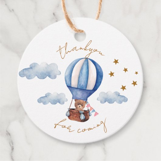 Cadeau Étiquettes de remerciement pour Teddy Bear (Devant)